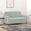 vidaXL Canap&eacute; &agrave; 2 places Gris clair 120 cm Velours