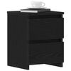 vidaXL Cabinet de chevet avec tiroir 2 pcs Chêne noir 30 x 30 x 40 cm