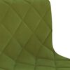 vidaXL Chaises pivotantes &agrave; manger lot de 6 vert clair velours