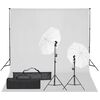 vidaXL Kit de studio photo avec &eacute;clairage et toile de fond