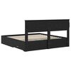 vidaXL Cadre de lit Ch&ecirc;ne noir 180 x 200 cm Bois d'ing&eacute;nierie