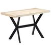 vidaXL Table &agrave; d&icirc;ner Blanc 120x60x75 cm Bois de manguier massif