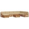 vidaXL Ensemble de canap&eacute;s d'ext&eacute;rieur 9 pcs Naturel et Beige