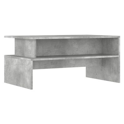 vidaXL Table basse gris béton 90x55x42,5 cm bois d'ingénierie