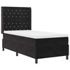 vidaXL Lit &agrave; ressorts avec matelas Noir 100 x 200 cm Velours