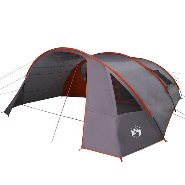 vidaXL Tente tunnel avec toit Gris et orange 700 x 590 x 215 cm