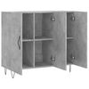 vidaXL Buffet gris b&eacute;ton 90x34x80 cm bois d'ing&eacute;nierie