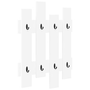 vidaXL Porte-manteau mural Montage mural Blanc 60 x 3 x 82 cm