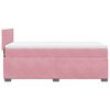 vidaXL Sommier à lattes de lit avec matelas Rose 100x200 cm Velours