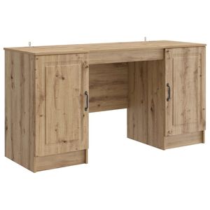 vidaXL Bureau Ch&ecirc;ne artisanal Bois d'ing&eacute;nierie 142,5 x 50 x 75 cm