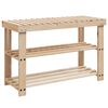 vidaXL &Eacute;tag&egrave;re &agrave; chaussures 2 en 1 avec dessus banc 2 pcs Bois massif