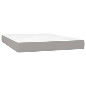 vidaXL Matelas &agrave; ressorts ensach&eacute;s mi-ferme gris clair 140x200x20 cm