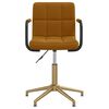 vidaXL Chaises pivotantes &agrave; manger lot de 2 marron velours