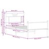 vidaXL Cadre de lit sans matelas ch&ecirc;ne sonoma 90x190 cm