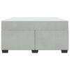 vidaXL Cadre de lit avec matelas Gris clair 160 x 200 cm tissu