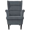 vidaXL fauteuil Gris fonc&eacute; 92 x 71 x 91 cm Velours