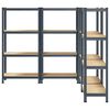 vidaXL &Eacute;tag&egrave;res de rangement &agrave; 4 niveaux 4 pcs acier bois d'ing&eacute;nierie