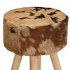 vidaXL Tabourets de bar lot de 2 cuir véritable et bois de manguier