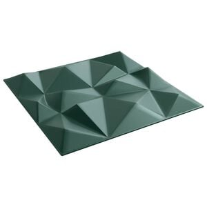 vidaXL Panneaux muraux 12 pcs Vert Diamant 50 x 50 cm Mousse XPS