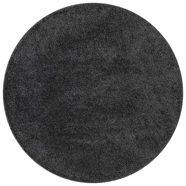 vidaXL Tapis Shaggy Anti-d&eacute;rapant Gris fonc&eacute; 160 x 160 cm PP