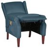 vidaXL Fauteuil de massage inclinable Bleu Velours