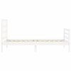 vidaXL Cadre de lit sans matelas blanc bois massif