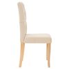vidaXL Chaises &agrave; manger lot de 4 cr&egrave;me tissu