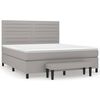 vidaXL Sommier &agrave; lattes de lit avec matelas Gris clair 180x200cm Tissu