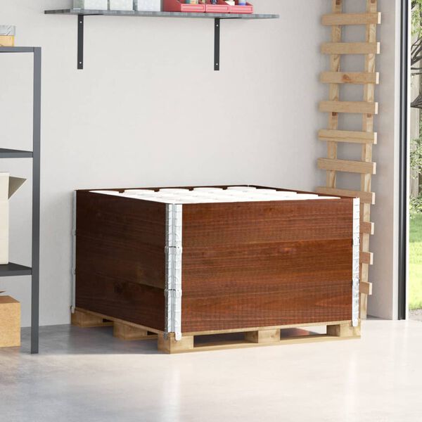vidaXL Colliers de palette 3 pcs marron 100x100 cm bois de pin solide