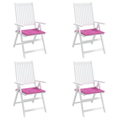 vidaXL Coussins de chaise de jardin lot de 4 rose 40x40x3 cm