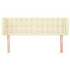 vidaXL T&ecirc;te de lit avec oreilles Cr&egrave;me 147x23x78/88 cm Similicuir