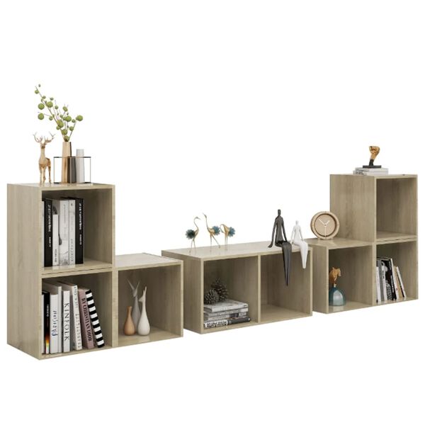 vidaXL Ensemble de meubles TV 6 pcs Ch&ecirc;ne sonoma Bois d'ing&eacute;nierie