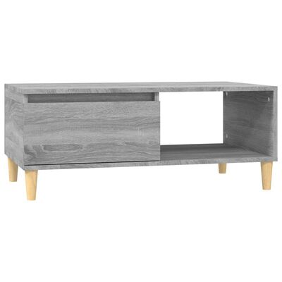 vidaXL Table basse Sonoma gris 90x50x36,5 cm Bois d'ingénierie