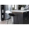 Venture Home Tabourets de bar lot de 2 Wave plastique noir