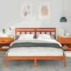vidaXL Cadre de lit Marron 160 x 200 cm Pin massif