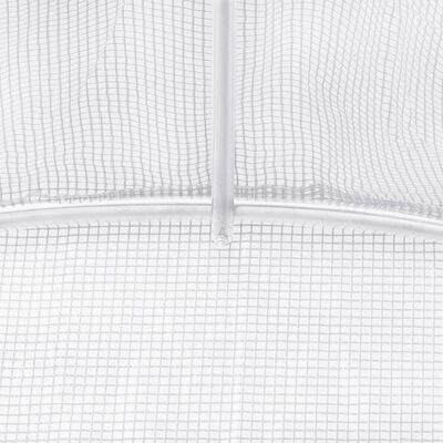 vidaXL Serre avec cadre en acier blanc 20 m² 5x4x2,3 m