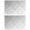vidaXL Nez de marche Rectangulaire 2 pcs Argent&eacute; 30 x 20 cm Aluminium