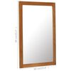 vidaXL Miroir 60x90 cm Bois de ch&ecirc;ne massif