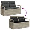 vidaXL Ensemble de canapé de jardin 5 pcs Gris clair Poly rotin