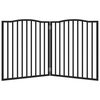 vidaXL Barri&egrave;re pour chien pliable 2 panneaux noir bois de peuplier