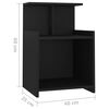 vidaXL Table de chevet Noir 40x35x60 cm Agglom&eacute;r&eacute;
