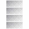 vidaXL Nez de marche Rectangulaire 4 pcs Argent&eacute; 50 x 20 cm Aluminium