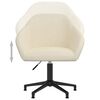 vidaXL Chaises pivotantes &agrave; manger lot de 2 cr&egrave;me velours