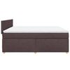 vidaXL Sommier &agrave; lattes de lit avec matelas Marron fonc&eacute; 180x200 cm