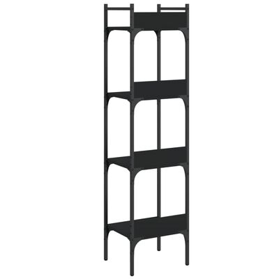 vidaXL Bibliothèque à 4 niveaux noir 35x30x138,5 cm bois d'ingénierie