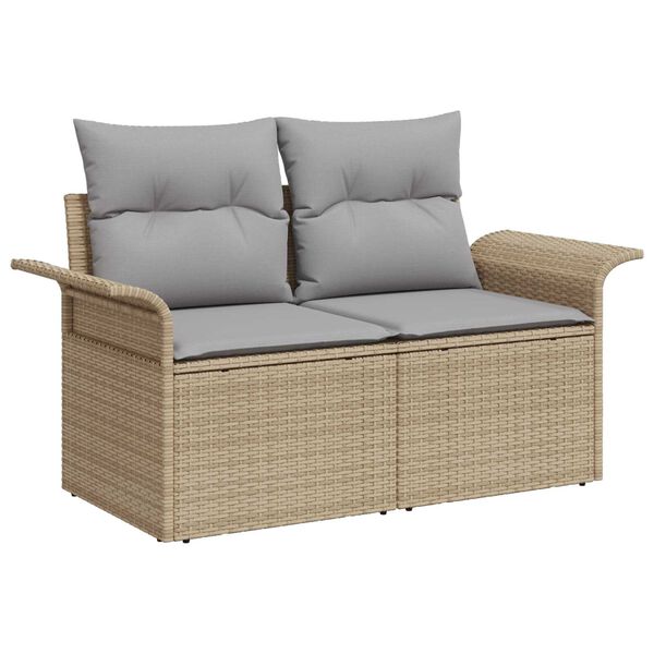 vidaXL Ensemble de canapé de jardin 8 pcs Beige et Gris clair