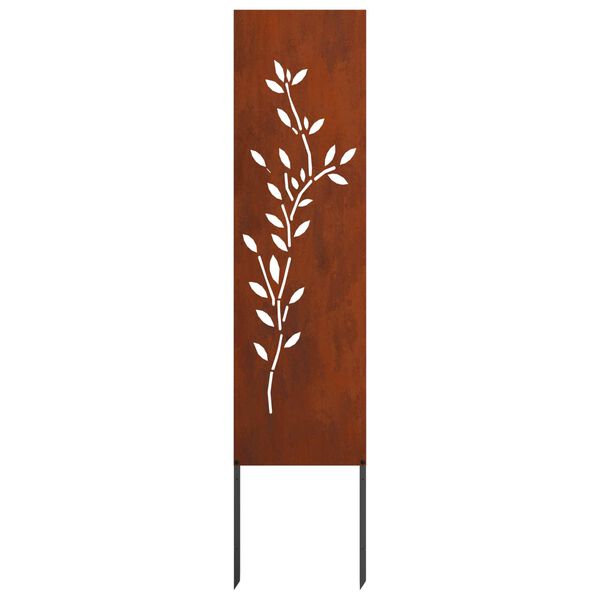 vidaXL &Eacute;cran de confidentialit&eacute; de jardin Floral Rouill&eacute; 32 x 140 cm