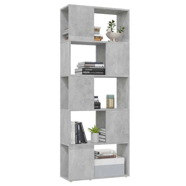 vidaXL Biblioth&egrave;que/S&eacute;parateur de pi&egrave;ce Gris b&eacute;ton 60x24x155 cm