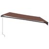 vidaXL Auvent manuel r&eacute;tractable marron 500x350 cm