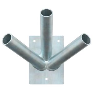 vidaXL Support de Drapeau Argent&eacute; 10,5 x 7,5 x 0,2 cm Acier